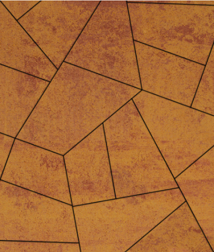 Тротуарные плиты "ОРИГАМИ" - Б.4.Фсм.8 Листопад гладкий Каир, комплект из 6 видов плит
