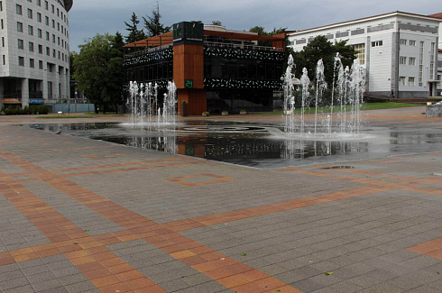 Тротуарные плиты "КВАДРАТ" - Б.1.К.6 Листопад гранит Старый замок