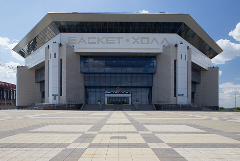 Тротуарная плитка "КВАДРАТ" - Б.1.К.6 Стоунмикс Кремовый с чёрным
