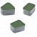 Тротуарные плиты "КЛАССИКО" - Б.2.КО.6 Стандарт Зеленый, комплект из 3 видов плит
